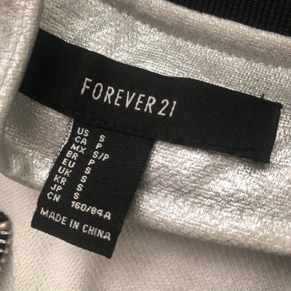 Forever 21 - Silver Metallic Jacket - Size Small - Picture 3 of 4